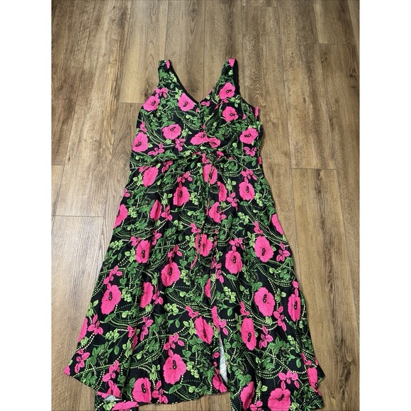 Maeve by Anthropologie Floral Maxi Dress Sleeveless V Neck Summer Casual 14P - Picture 2 of 10